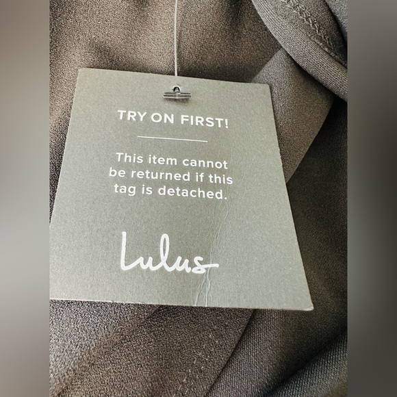 Lulu's Black Strapless Cutout Wide Leg Jumpsuit Size Medium - Picture 13 of 14